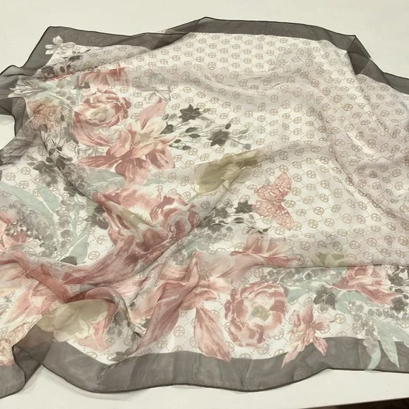 Giani Bernini | Pink & Gray Floral Scarf - Picture 3 of 11